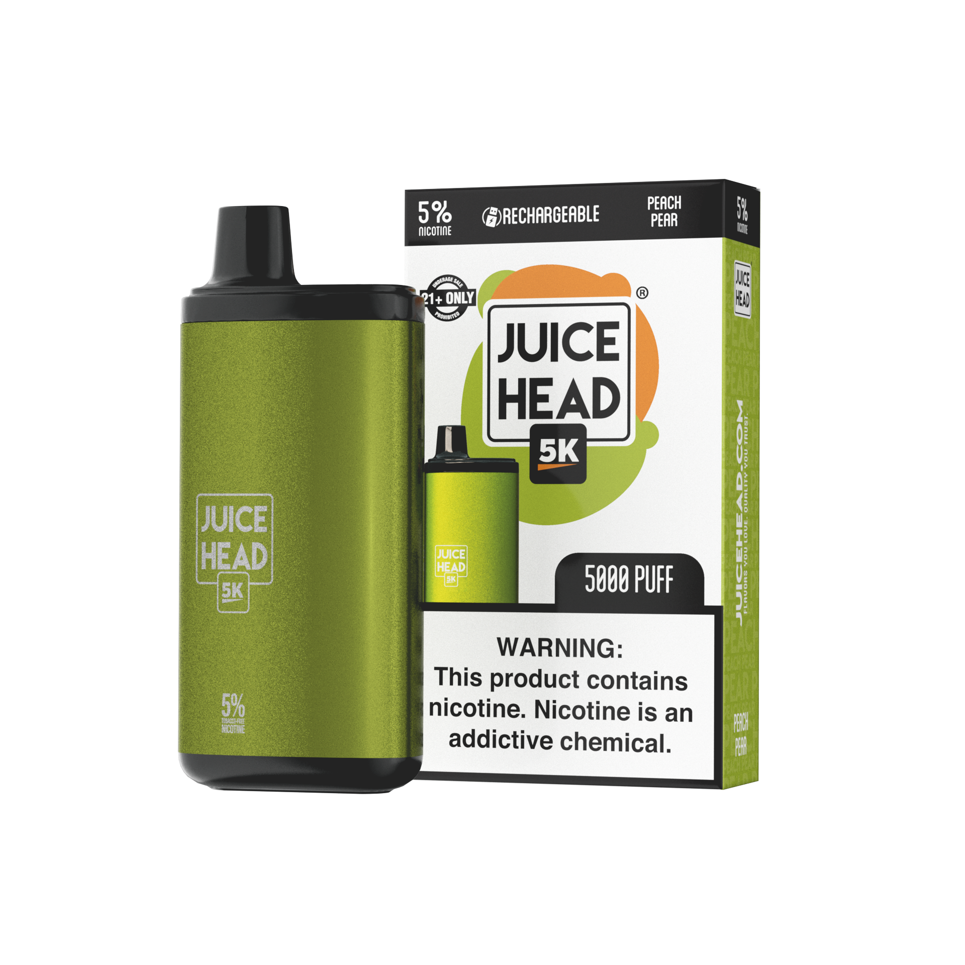 H4CBHリキッド　juicypear　1ml Juice Head Peach Pear E-Liquid 100mL $8.65